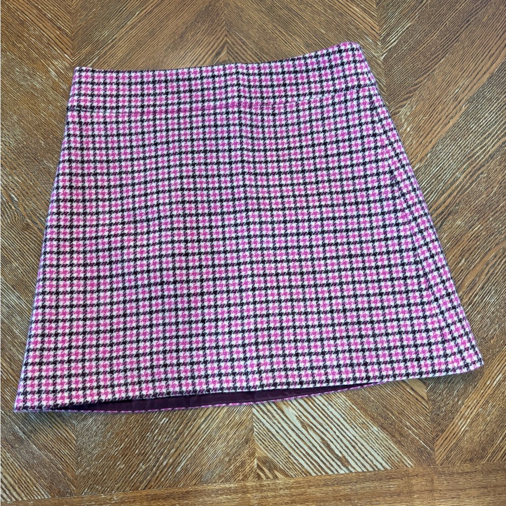 J Crew Houndstooth Mini Skirt